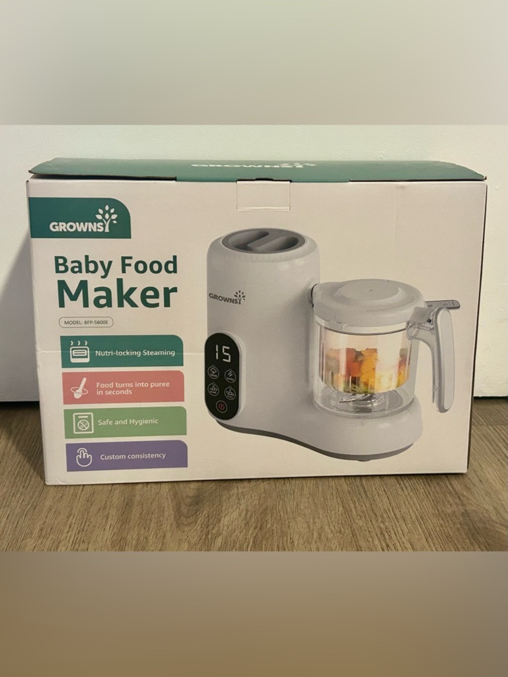 Growsy  Baby Food Maker – Steam & Blend for Smooth Purees